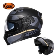Motorcycle Full Face Helmets Dual Visor Cyril Motocross With Bluetooth Slot For Adult DOT Approved M