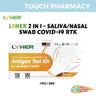 NEW STOCK  (EXP 12/25) LYHER 2 IN 1 Covid-19 Test Kit Saliva/Nasal 1's/BOX Self Test Kit