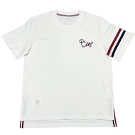 Thom Browne Tb Thương Hiệu thêu hình chó Ngắn Người Đàn Ông Hợp Thời Trang Vòng cổ đơn giản Mùa Hè t