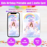 Customised Digital Kids Birthday E-Card | WhatsApp Card | Instant Delivery | English / Malay | Birth