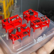 [Simhoa21] 1/64 Scale Garage Diorama Accessories Sturdy Creative Lightweight Simulation Style A