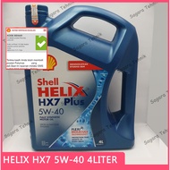 MESIN Shell Helix HX7 PLUS SAE 5W-40 4 Liter Gasoline Engine Oil Gallon HX 7 5W40 4L 4Liter Gasoline