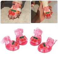 FAYSHOWSG Pet Jelly Shoes, Breathable Silicone Pet Shoes,  Style Cool Multi-Size Cat Dog Shoes Pet