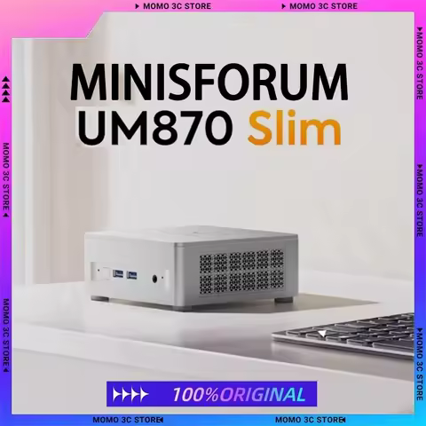 MINISFORUM UM870SLIM AMD R7-8745H Mini Small portable Host High Performance Ultra Silent Office Desk