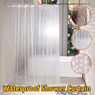 Waterproof Shower Curtain Durable Mildew Odorless Thicken Bathroom Shower Curtain Langsir Bilik Mandi Langsir Kalis Air