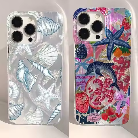 Seashell Ocean Turtle Case For OPPO Reno 13F 12F 11F 10 13 5G 11 12 10 Pro Reno 7 4G 5 6 Lite 5 6 7 
