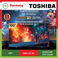 (FREE DELIVERY) TOSHIBA 100" Direct LED 4K 144Hz Quantum Dot Smart TV / Gaming TV / Television 100Z6