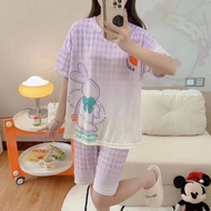 PIYAMA STELAN BAJU TIDUR IMPORT CELANA PENDEK UKURAN JUMBO CEWEK WANITA PEREMPUAN MUAT BB +-85KG KAT