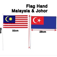 Bendera Tangan/Hand Flag/1 Pc/Bendera Tangan Johor/Bendera Tangan Malaysia/Bendera/Johor/Malaysia/Fl