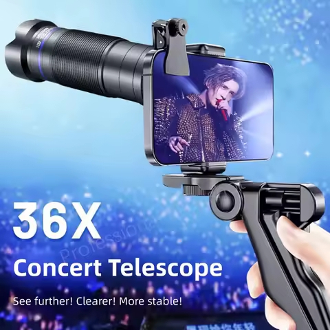 36X Mobile Phone Camera Lens Clip on Telephoto Mobile Phone Camera Telephoto Lens Camping Hunting Sp