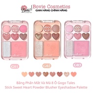 Bảng mắt má trái tim highlight 3 in 1 Gogo Tales Stick Sweet Heart (GT609)