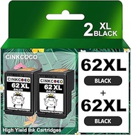 CINKCOCO 62XL Printer Cartridges 62 XL Multipack Ink Cartridges Compatible with HP 62 Printer Cartri