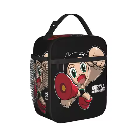 Mighty Atom Insulated Lunch Bag Thermal Bag Reusable,Meal Container Anime Astro Boy Childhood Cartoo