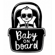 Kids On Board Baby on board Sticker Vinyl for Car Ebike Tricycle