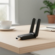 1300Mbps USB WiFi Dongle AC1300 WiFi 5, Dual Band Network Card with Ethernet for PC/Laptop