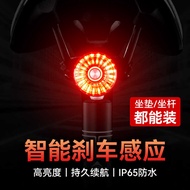 Bicycle Light Bicycle Tail Light Intelligent Induction Brake Tail Light USB Charging Night Riding Ta