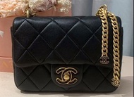 Chanel 22p 17cm方胖子琺瑯扣黑金