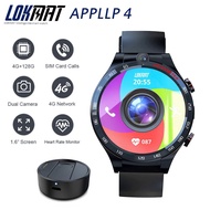LOKMAT APPLLP 4 Smart Watch Men 4G Independent Call 1.6” TFT Screen Fitness Tracker 4GB RAM 128GB ROM IP67 Waterproof Sm