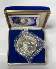 AX975 先總統 民國75年蔣公百年誕辰紀念銀幣 27g盒裝 附說明書 如圖