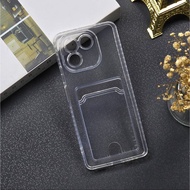 TECNO POVA 7 4G CASE CARD CLEAR TRANSPARENT SOFT SLOT CARD / WALLET CASE
