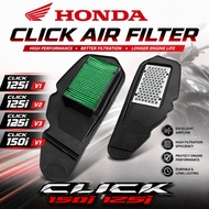 HONDA Click Air Filter Click 125i v1 v2 v3 &150i V1 Air Cleaner Element Comp High Air Flow Universal