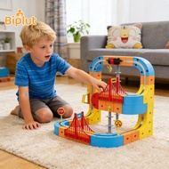 Kids Electric Train Toy Race Car Rail Building Kit 66/84pcs Magnetic Train Track Set Diy Race Car Cu