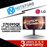 LG 27GS95QE 27” QHD (2560X1440) 240Hz 0.03MS OLED GAMING MONITOR - 27GS95QE-B.ATS
