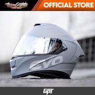 EVO HELMET GT PRO MATTE GRAY (SILVER LENS) FULL FACE DUAL VISOR WITH FREE CLEAR LENS