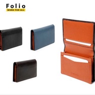 Folio：Tuff 名片盒（雙色）卡夾，真皮，具有 RFID。