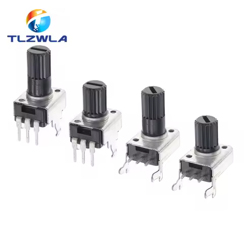 10PCS RV09 Vertical Horizontal 15/20mm Shaft 1k 2k 5k 10k 20k 50k 100k 0932 Adjustable Resistor 9 Ty