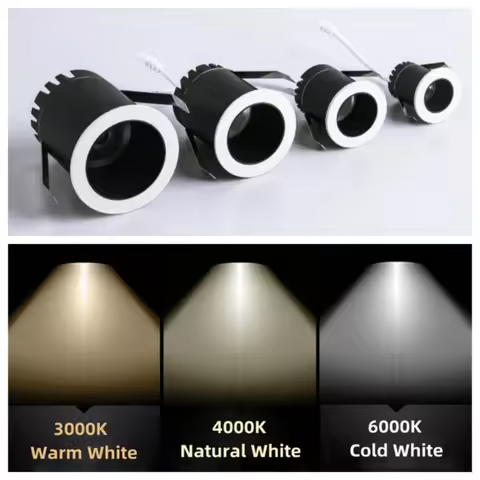 Dimmable Anti-glare Mini LED Downlight Spotlights 3W5W7W9W12W15W Recessed ultra-thin COB Sky Flower 
