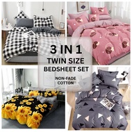 Angbon 3in1 Bedsheet Set Twin Size 48*75 Inches 1 Bedsheet 2 Pillowcases Soft Non Fade Bedding Bedsh