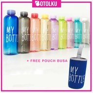 SR001500ML - My Bottle Color 500ml / Botol Minum 500ml FREE Pouch Busa/ Botol minum warna warni lucu Infused Water