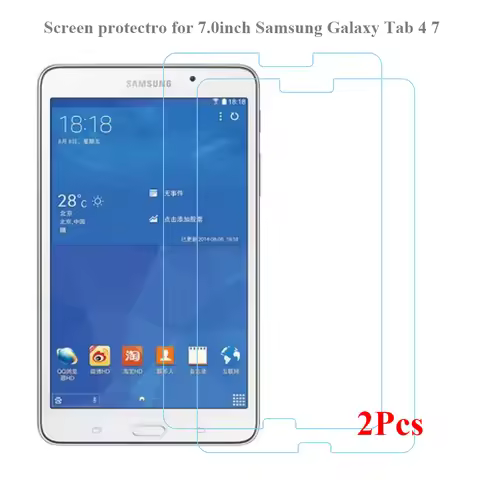 2Pcs/Pack Screen Protector for Samsung Galaxy Tab 4 7 Model SM-T230 T231 T235 HD Tempered Glass for 