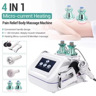 Electric lymphatic drainage machine with heating muscle neck body massage microcurrent device