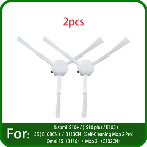 Side Brush For Xiaomi Mijia S10+/S10plus/B108CN/B113CN（Self-Cleaning Mop2Pro）Omni 1S（B116）/ Mop2 （C1