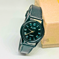 JAM TANGAN COUPLE WANITA QUARTZ TALI KULIT MURAH GROSIRAN