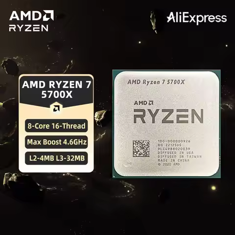 AMD Ryzen 7 5700X CPU AMD R7 5700X Processor Up to 4.6GHz 8-Core 16-Thread Socket AM4 Desktop Gaming