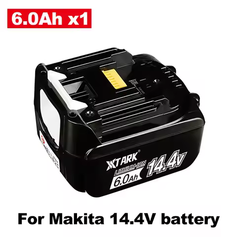 14.4V 6000mAh Li-ion Battery Replacement for Makita 14v Battery BL1440 LXT200 BDF340 TD131D With LED
