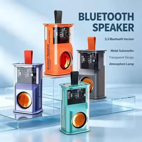 Bluetooth Speaker K08 LED Flashing Soundbar Portable Outdoor Indoor Subwoofer Loudspeaker Support TF