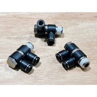 Jinli Air Compressor * Yadeke AirTac PHW F-Type Screwable Threaded Tee Quick Connector Pressure Shar