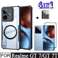 Realme GT 7 Shockproof Phone Case for Realme GT 7T C75 C75X C71 4 in 1 Tempered Glass Screen Protect