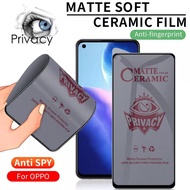 Tempered Glass Cramik Matte Spy Oppo Reno 7 6 7Z 6 4G 7 5G 8 7Z 6Z 8Z 8 5G Anti-Scratch Privacy