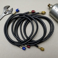 R22 R32 R134a R404 R407 3Pcs 100cm Hoses, 1/4 SAE 800PSI Manifold Gauge Set