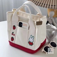 Handbag Lunch Box Bag Women's Canvas Bag2024New Lunch Box Bag Fashion Spring and Autumn Outing Small Cloth Bag Tote Bag