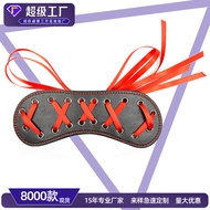 Factory Direct Sales sm Adult Sex Toys Wholesale Couple Sex Flirting Toy Red Ribbon Leather Blindfol
