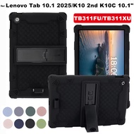for Lenovo Tab 10.1 2025 Case K10 2nd K10C 10.1 Inch Thickened Anti-drop Stand Silicone Funda TB311F