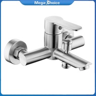 MegaChoice【100%Original】304 Stainless Steel Bathtub Brushed Faucet Cold and Hot Mixing Valve Bathroo