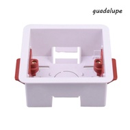 GUADALUPE Wall Socket Cassette, 86 Type White Gypsum Board Lining Box, Square Embedded Install Junct