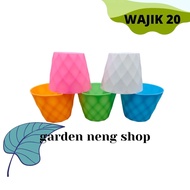 20 COLORFUL DIAMOND POT SIZE 17.3 CM - BEAUTIFUL POT